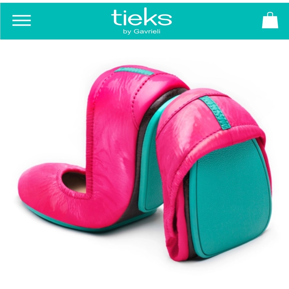Neon Pink Tieks like new - No box.